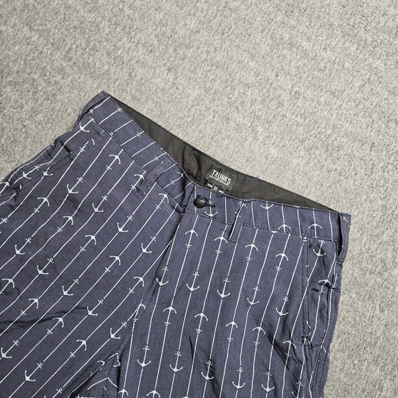 trunks Other - Trunks Multi-Functional Shorts Mens 30 Navy Nautical Anchor Stripe Print